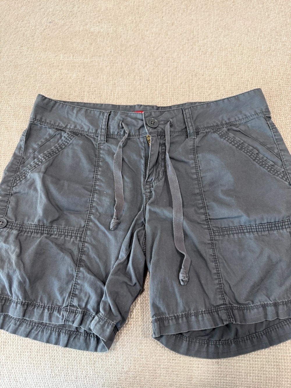 UNIONBAY Men's Cargo Drawstring Shorts - Charcoal Gray
